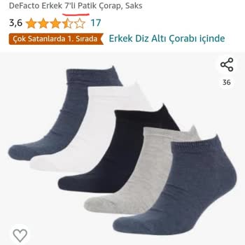 DeFacto Yanıltıcı Çorap Ürünü