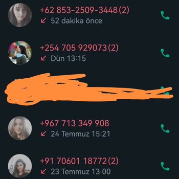 WhatsApp Yabancı Numara