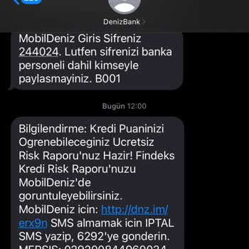Denizbank Ücretsiz Risk Raporu Yalanı