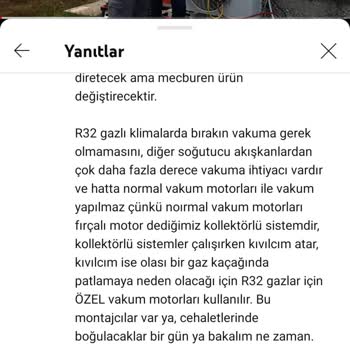 LG Uv Sirius Klima Vakum Yapılmama