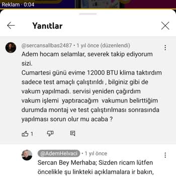 LG Uv Sirius Klima Vakum Yapılmama