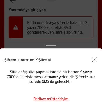 Vodafone'a Yanımda Şifte Yanlış