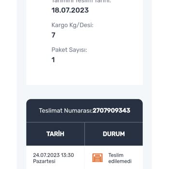 Aras Kargo Ürünüm Teslim Edilmiyor