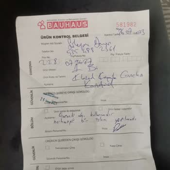 Bauhaus Müşteri İle İlgilenmeme