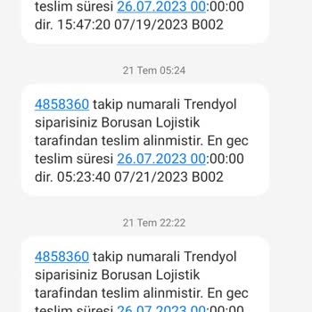 Borusan Lojistik Kargomu Teslim Etmiyor