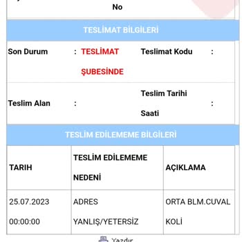 Aras Kargo Kargonun Evime Teslim Edilmemesi