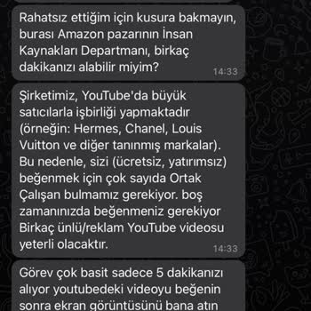 Amazon Dan Gelen WhatsApp Mesajı Mesaj