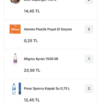 Eskişehir Migros Hemen Yanlış Ürün Ve Özensiz Teslimat