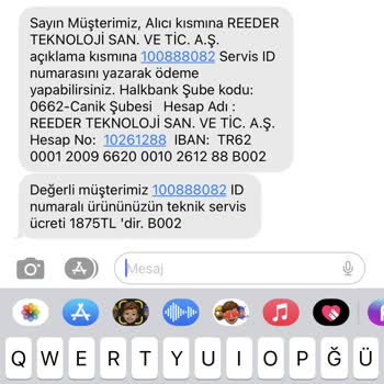 Reeder Açıklamasız Teknik Servis Ücreti