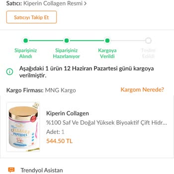 Kiperin Collagen Trendyol Sipariş Teslim Edilmiyor