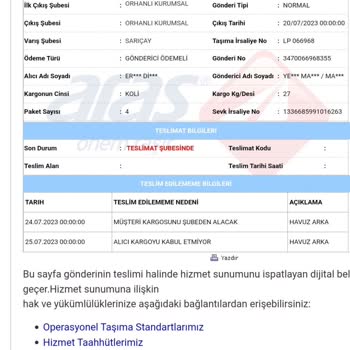 Aras Kargo Nun Kasıtlı Olarak Kargoyu Teslim Etmemesi