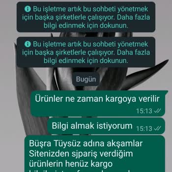 Selinecza Sipariş Ettiğim Ürünleri Kargoya Vermedi