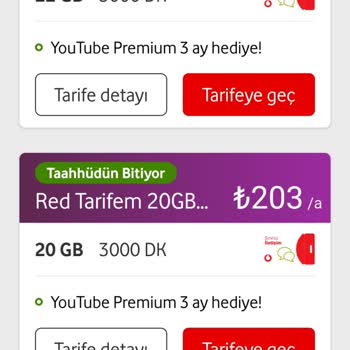 Vodafone Tarafından Her Sene Üst Tarifeye Geçmeye Zorlanmam