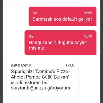 Domino's Pizza Eksik Malzeme Gönderimi