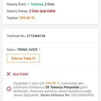 Mağdur Müşteri, İlgisiz Trendyol Ve Satıcısı Trend Avize