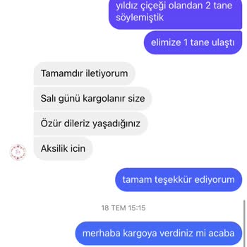 NisAtelier Eksik Gönderim, Muhatap Yok