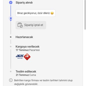 Hepsiburada Bebek Maması Kargoya Verilmedi