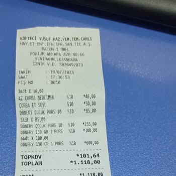 Köfteci Yusuf Para İadesinde Uğraşım