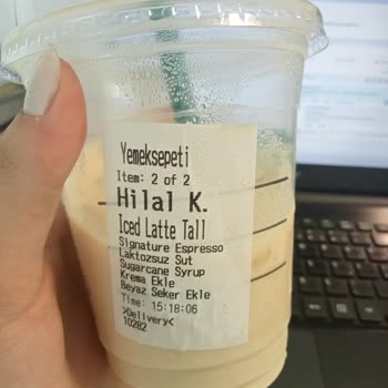 Yemeksepeti Starbucks'tan Sipariş Ettiğim İced Caffe Latte Siparişimde Yaşadığım Sorun