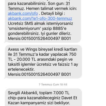Akbank Kredi Kartı Erteleme