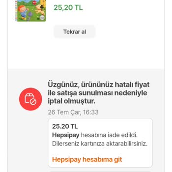 Hepsiburada'nın Yanlış Fiyattan Satıldı Deyip Satışı İptal Etmesi