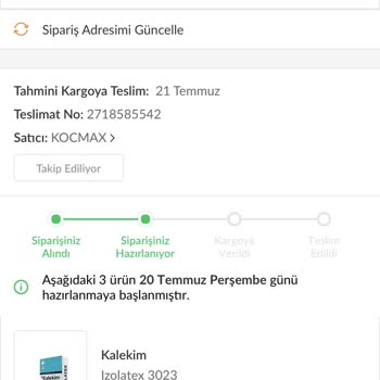Trendyol Mağazası Koçmax Ürünümü Israrla Göndermiyor!
