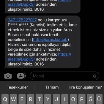 Aras Kargo Kargomun Teslim Edilmemesi