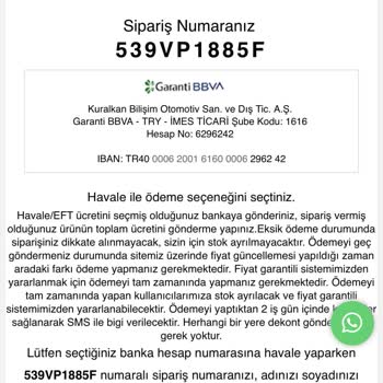 eKuralkan Ürün Değişimi İçin Fark Ödemesi