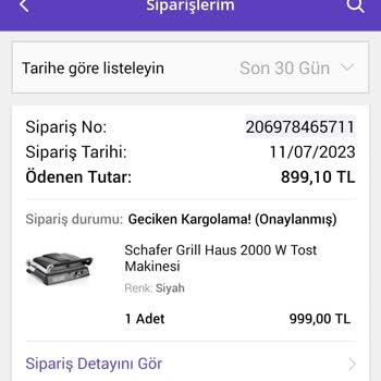 N11 Ve Schafer Aldığım Ürünü Göndermiyor.
