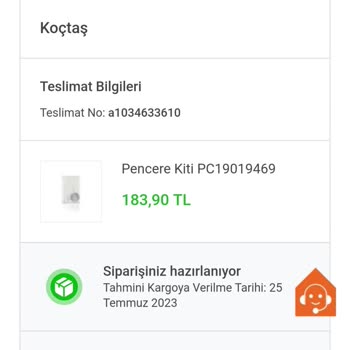 Koçtaş Belirtilen Zamanda Kargo Yapmıyor Ve Müşteri Hizmeti Yok