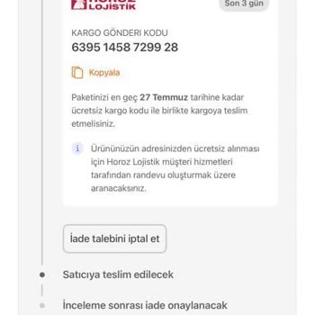Horoz Lojistik Kargo İle İlgilenmiyor.