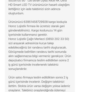 Horoz Lojistik Kargo İle İlgilenmiyor.