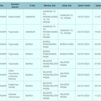 PTT Kargo Evde Olmama Rağmen Gelmeyip Geri Şubeye Giden Gönderim Hakkında.