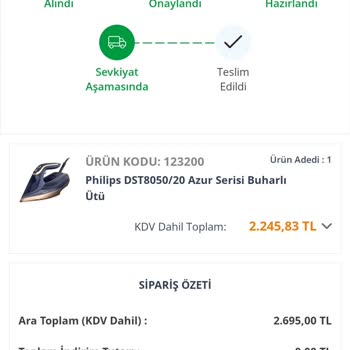 Avansas Kargo Teslimatı Teslim Edilmeyen Ürün