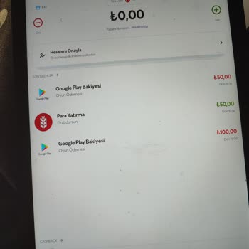 Papara Google Play Kart İçin Hediye Kartı Gelmedi