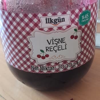BİM Marketine Ait İlkgün Markalı Vişne Reçeli
