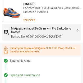 FLO Ayakkabı Kargolanmayan Ve İade İptal Yapılmayan Ürün