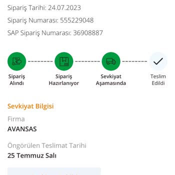 Avansas Sipariş Sevkiyat Aşamasında Aldatmaca
