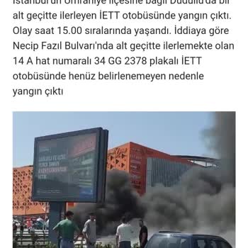 NTV Haber: İETT Otobüsünde Patlama İddiası