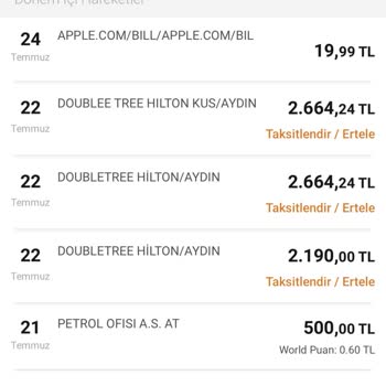 Double Tree By Hilton 2 Kere Hesap Alımı