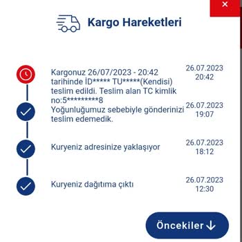 Aras Kargo Ürün Teslim Sorunu