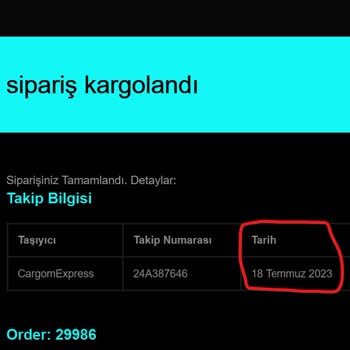 Cargom Express Zio Gaming Oyuncu Koltuğu Siparişi