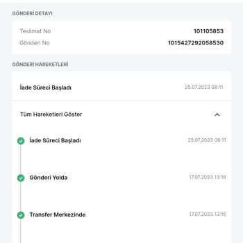 Trendyol Express Dolap Uygulaması Kaybolan Ürünüm