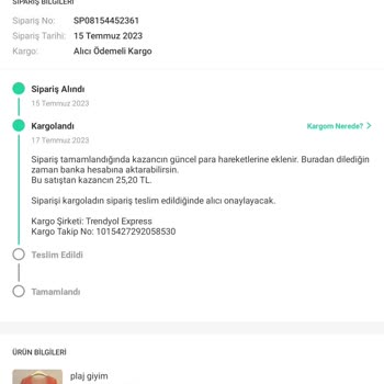Trendyol Express Dolap Uygulaması Kaybolan Ürünüm