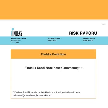 Findeks Kredi Puanı Yapı Kredi Ürünleri
