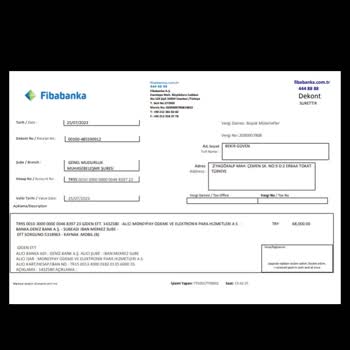 Fibabanka Hesabımdan Para Aktarımı Yapıldı