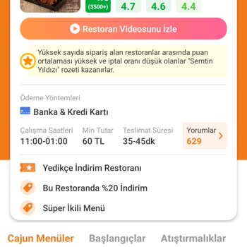 Trendyol Yemek Kampanya Aldatmacası. İndirimli Menünün Olmaması