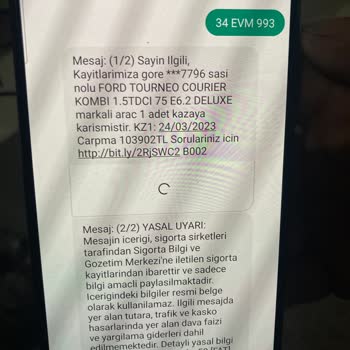 Unico Sigorta Değer Kaybı Az Yatmış 104.000 Liralık Hasarıma 16 Bin Yatmış