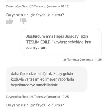Hepsiburada Teslim Almadığım Ürün İçin Ödediğim Parasının İadesini Talep Ediyorum!