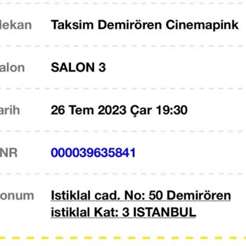 Cinema Pink Demirören Klima Çalışmıyor